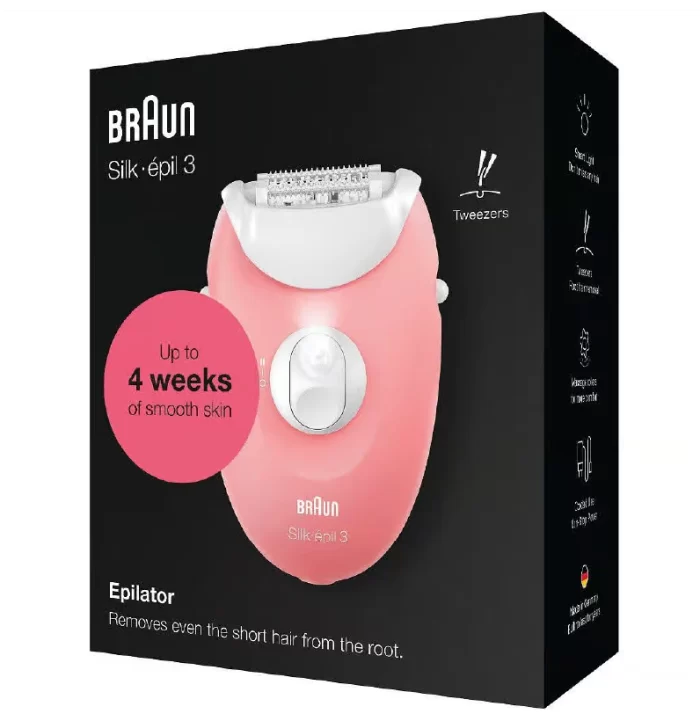 ⁦ماكينة ازالة الشعر براون سيلك ابيل 3، وردي SE3176⁩ - الصورة ⁦2⁩