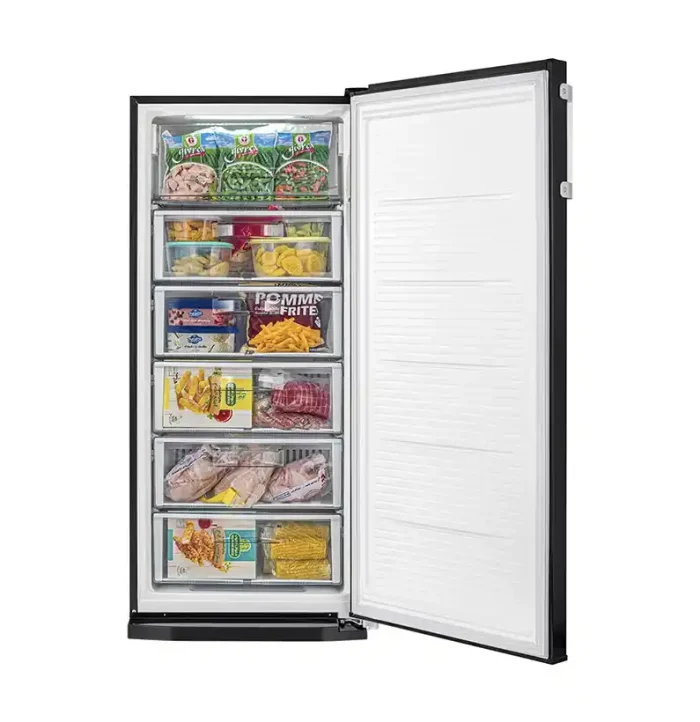 ⁦ديب فريزر تورنيدو نوفروست 6 درج 223 لتر أسود RH-H22T-BK⁩ - الصورة ⁦2⁩